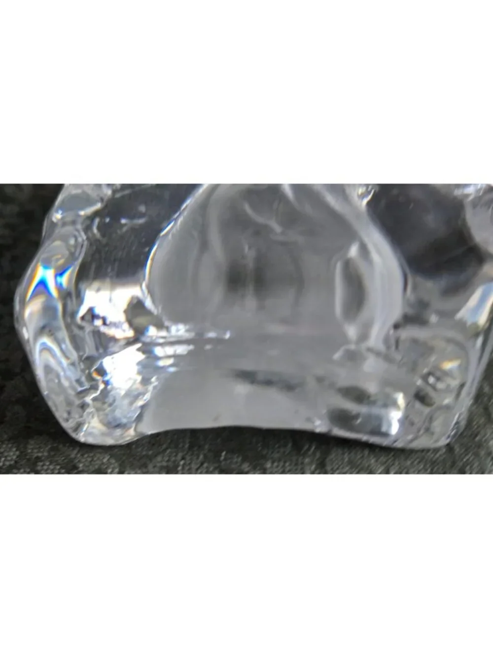 Heavy Crystal Glass Intaglio Horse Head Paperweight 4 inches Tall - Picture 4 of 9